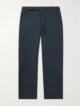 Straight-Leg Cotton Trousers