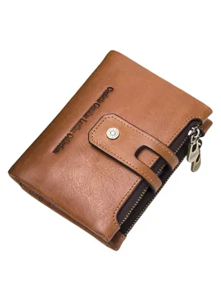 2-Fold Classic Large Capacity Casual Wallet Brown 