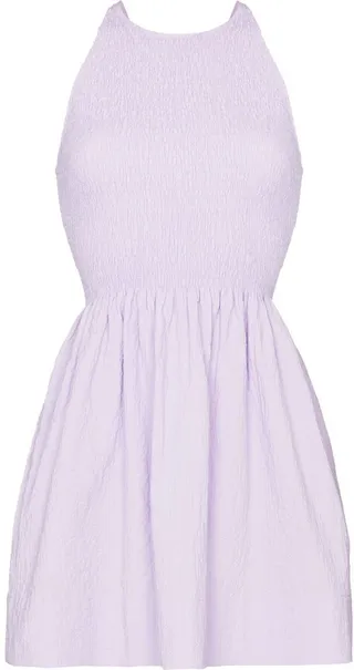 Corinne smocked minidress
