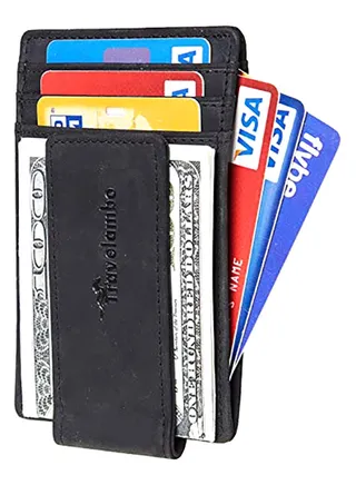 Money Clip Front Pocket Card Wallet Black 