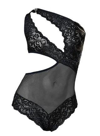 Sleeveless Thong Bodysuit for Women One Shoulder Cutout 