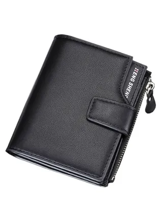 Solid Pattern Fashionable Wallet Black 