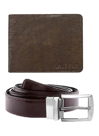 Wallet And Belt Gift Set Brown 