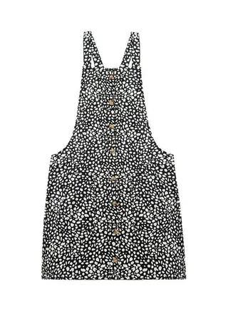 Fashionable Casual Dungaree Black/White 