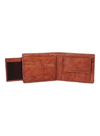 Genuine Leather Wallet Brown 