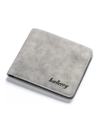 Baellerry Detail Casual Bifold Wallet Grey 