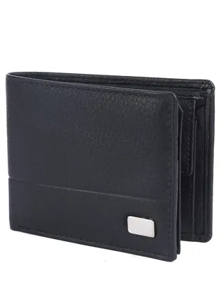 AM leather Best Black Bi Fold Wallet for Men and Boys 