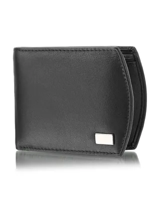 AM LEATHER RFID Safe Men Wallet Leather (Black) 