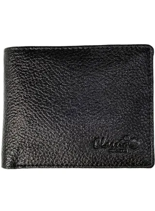 Classic Milano Genuine Leather Wallet Cow NDM G-71 (Black) by Milano Leather 