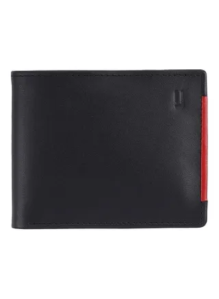 Leather Karachi Wallet Black & Tan 