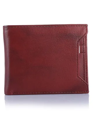 AM Container Design Brown Leather Men's Wallet | Packaging / Product Colour / Style may Vary 