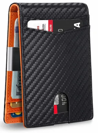 Wallet For Men Slim Larger Capacity With 12 Slots Rfid Blocking Men'S Minimalist Money Pocket Bifold Leather Id Window Gift 