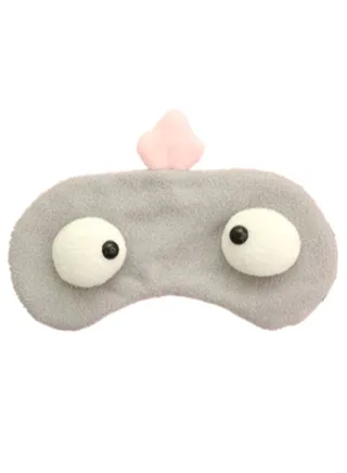 Portable Travel Blindfold Sleeping Eye Mask Grey/White 