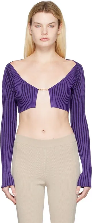 Jacquemus Purple 'La maille Pralù' Cardigan