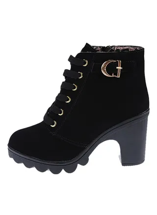 High Heel Ankle Boot Black 