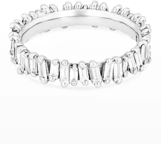 18k Diamond Classic Fireworks Eternity Band Ring Size 4.5-8
