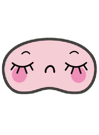 Funny Cartoon Sleeping Eye Mask Pink/Black/White 