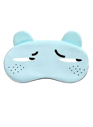 Funny Cartoon Sleeping Eye Mask Blue/Black/White 
