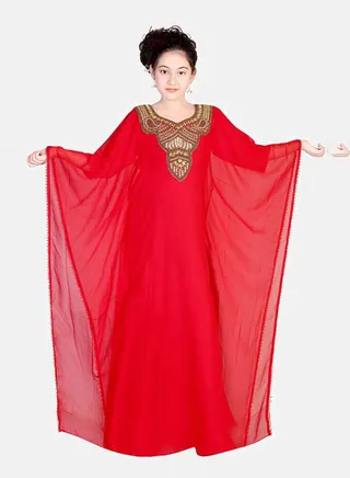 Sweetheart Neck Embellished Kaftan 
