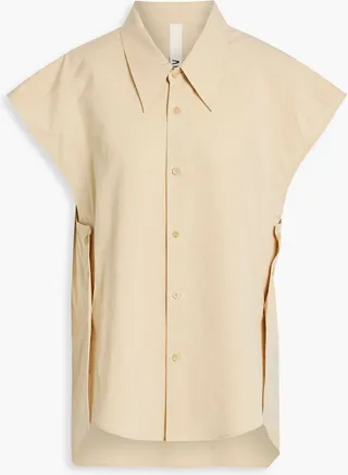 Ladio cotton and silk-blend poplin shirt