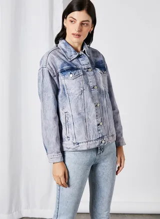 Faded Denim Jacket Blue 