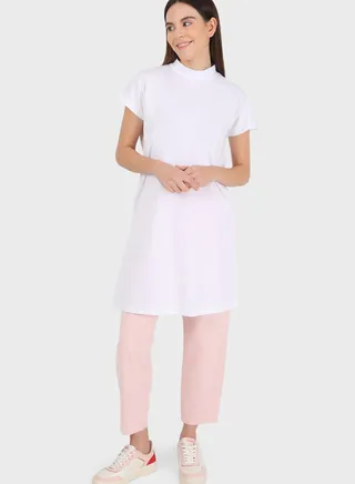 High Neck Oversized T-Shirt 