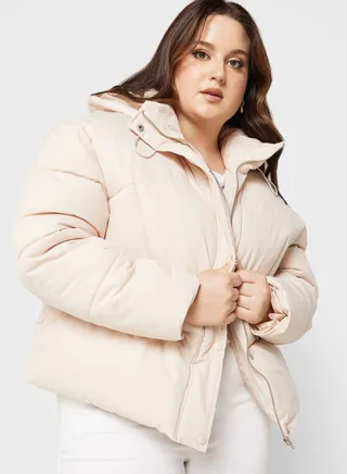 Padded Hood Puffer Jacket Off-White 