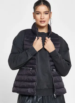 Zip Through Puffer Vest Jacket 