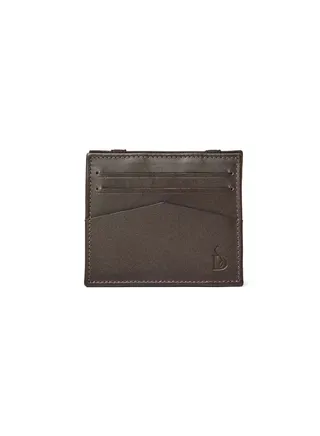 Fashionable Logo Embellished Genuine Leather Card Holder With Multiple Pockets 