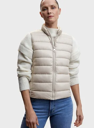 Zip Through Puffer Vest Jacket 