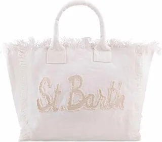 Vanity Creamy White Canvas Shoulder Bag