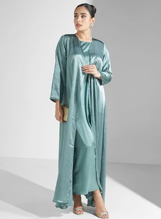 Abaya With Inner Dress & Sheila 