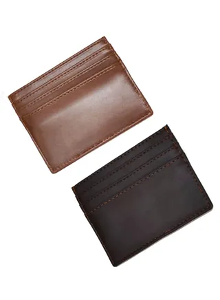 Bundle of 2 Leather front and back cases card holder wallets 