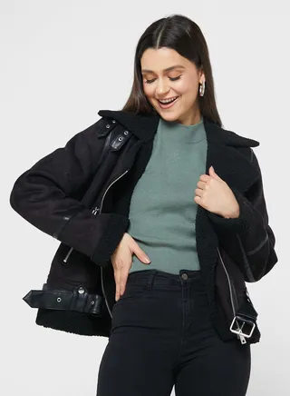 Pocket Detail Belted Jacket 