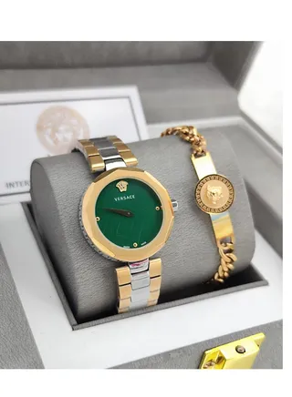 Luxury and beautiful second-class Versace women's watch set 