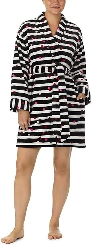 Kate Spade New York Chenille Wrap Robe (Confetti Stripe) Women's Pajama