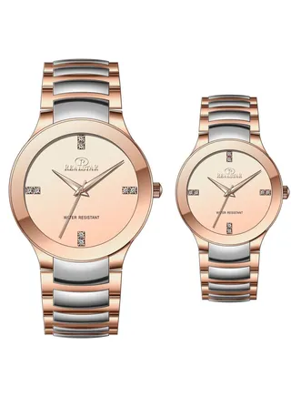Water Resistant Analog Couple Watch Set 