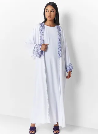 Embellished Detail Abaya With Inner 