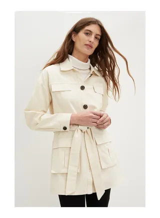 4 Pocket Belted Twill Jacket 
