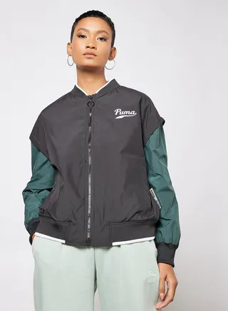Team Letterman Jacket Black/Green 