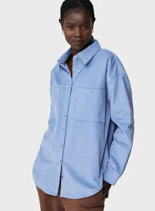 Lightweight Cord Shacket 