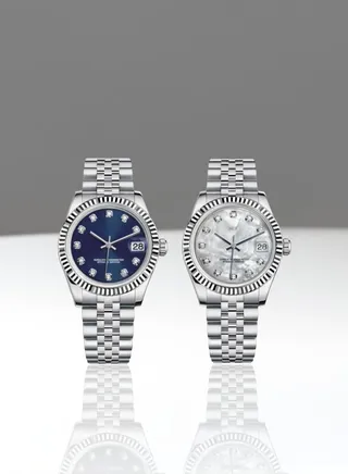 A set of high-quality waterproof women's watches inspired by the famous Rolex watches 