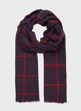 Plaid Wool Scarf