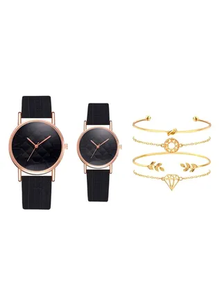 unisex Analog Watch And Bracelet Set 