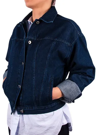Anemoss Sailor Long Sleeve Jeans Jacket Blue 