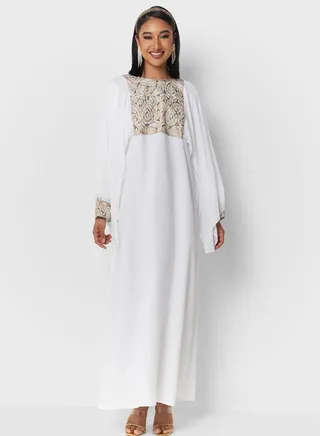 Embroidered Detail Abaya 