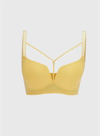 Strappy Plunge Neck Bra 