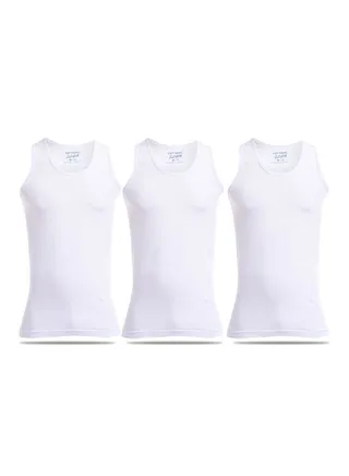 Pack Of 3 Sleevless Undershirts White 