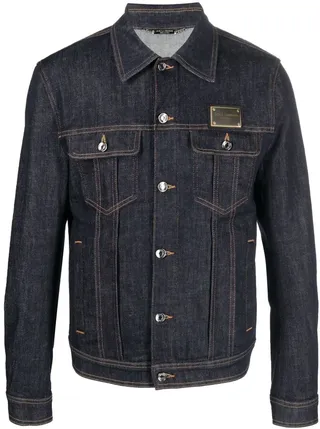 Logo-Plaque Denim Jacket