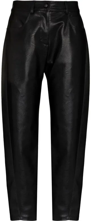 Straight-Leg Faux-Leather Trousers